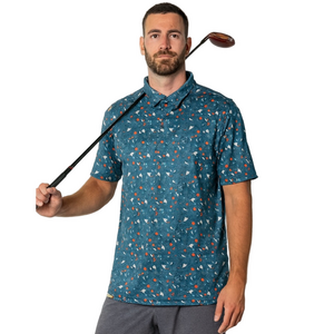 Robert Graham Mixed Pattern Golf Polo Classic Fit Shirt Size XL